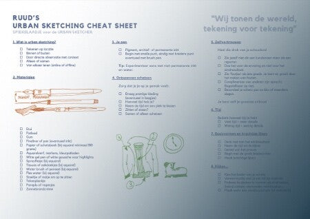 URBAN SKETCHING CHEAT SHEET (NEDERLANDS/DUTCH)